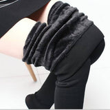 PLUS SIZE FLEECE THERMAL STIRRUP LEGGINGS WINTER_CWMM8966