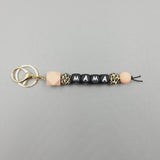 MAMA LETTER SILICONE BEAD KEYCHAIN_CWAJE1063