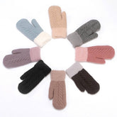 Winter Cute Solid Color Warm Knitted Gloves_Cwag0264