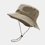 FOLDABLE UV PROTECTION FISHING HAT DENIM STYLE_CWAH3833