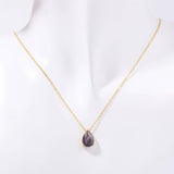 TEARDROP ZIRCON DECEMBER BIRTHSTONE NECKLACE_CWMM5534