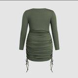 SLEEK ROUND NECK PULLOVER MINI DRESS_CWDMD6065