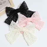 LACE BOW SPRING HAIR CLIP SWEET ELEGANT STYLE_CWAHA2294