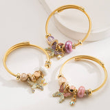 Trendy Beaded Bracelet With Butterfly Pendant_Cwmm8580