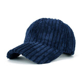 SPRING SUMMER STRIPED CORDUROY BASEBALL CAP CWAH208