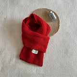 SOLID COLOR KNIT SCARF UNISEX WINTER ESSENTIAL_CWASC2280