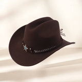 STAR DECOR WESTERN COWBOY FELT SUN HAT_CWAH3650