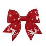 GIRLS XMAS HAIR CLIP WITH REINDEER SNOW_CWAHA6693