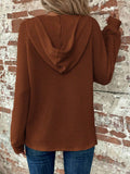 Solid-Color Hooded Loose Long-Sleeved Sweatshirt_Cwohol1143