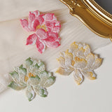 LOTUS FLOWER EMBROIDERED PATCH FOR STAIN REPAIR_CWMM5929