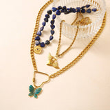 BOLD CUBAN CHAIN NECKLACE WITH ANGEL WINGS_CWMM8865