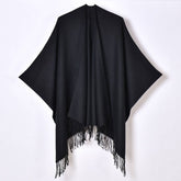 2024 NEW SOLID COLOR TASSEL SPLIT SHAWL_CWASC0962