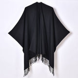 2024 NEW SOLID COLOR TASSEL SPLIT SHAWL_CWASC0962