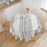 ROUND SKETCH FLOWER PRINT TABLECLOTH_CWMM0957