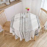 ROUND SKETCH FLOWER PRINT TABLECLOTH_CWMM0957