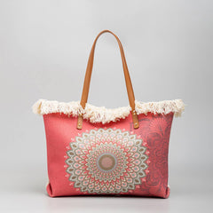 PRINTED BOHEMIAN SHOULDER BAG TOTE BAG_CWAB2000