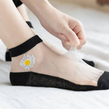 SUMMER WOMENS BREATHABLE PRINT SHEER SOCKS_CWMS0408