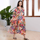 RAYON PRINTED OVERSIZED CAFTAN BEACH DRESS_CWMM6211