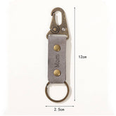 Vintage Leopard Weave Leather Keychain Pendant_Cwmm0579