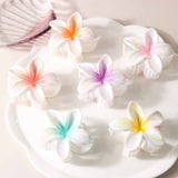 PLUMERIA HAIR CLAW COLORFUL TROPICAL FLOWER CLIP_CWMM4999