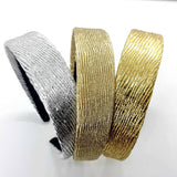 METALLIC RUCHED WAVE PU HEADBAND PALACE STYLE_CWAHA6318