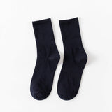 Versatile Solid Color Casual Mid-Calf Socks_Cwms0905