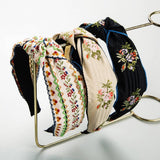 Women New Cross Embroidery Headband
