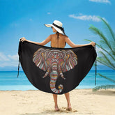 ANIMAL PRINT BEACH COVER UP CROSS BACK SLING DRESS_CWBLS0484