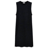 Waistband Sleeveless Tank Dress With Bottom Wrap