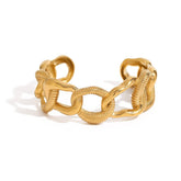 IRREGULAR CHAIN 18K GOLD STAINLESS STEEL BRACELET_CWAJE4672