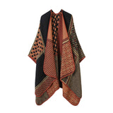 SHAWL SCARF FAUX CASHMERE SLIT CAPE_CWASC2261