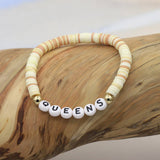 COLORFUL POLYMER CLAY LETTER BEADED BRACELET_CWMM3570