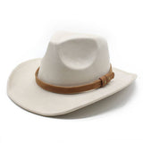 SUEDE COWBOY FEDORA WOOL FELT HAT UNISEX_CWAH2521