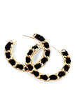 FABRIC LAYERED TRENDY HOOP EARRING_CWAJE027