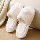HOME SOLID COLOR CURLY COTTON SLIPPERS_CWSHS0827