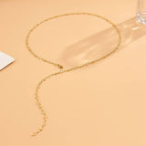 SMALL FRESH COLORFUL Y SHAPED DAISY CHAIN NECKLACE_CWMM3127