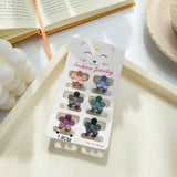 SET OF 6 SMALL CLAW HAIR CLIPS SIMPLE CHIC_CWAHA0386
