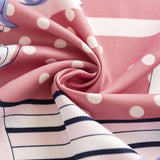 Vintage Circle Print Square Scarf