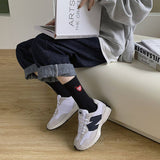 AUTUMN AND WINTER EMBROIDERED POLAR BEAR SOCKS_CWMS1052