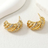 RETRO ALL MATCH GEOMETRIC RHINESTONE EARRINGS_CWMM3662