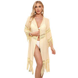 Womens Tassel Stitching Holiday Swimsuit Cover-Up