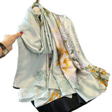 ELEGANT PRINTED LONG SILK SCARF FASHIONABLE WRAP_CWASC0517