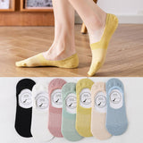 Women'S Solid Color Hollow Mesh Boat Socks_Cwms2036