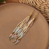 HIGH GRADE NATURAL STONE WOVEN COLORFUL EARRINGS_CWAJE3983
