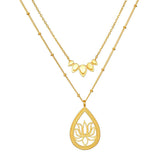 SUN AND MOON DOUBLE LAYERED EVIL EYE NECKLACE_CWMM5694