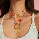 HANDMADE ROPE ZODIAC NECKLACE WITH ZIRCON_CWMM8841