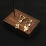 NEW SILVER NEEDLE BUTTERFLY TEMPERAMENT EARRINGS_CWAJE3798