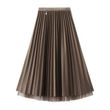 REVERSIBLE PLEATED TULLE A LINE MIDI SKIRT_CWBMS0374
