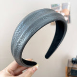 Trendy Leather Texture Hair Hoop For Women_Cwaha07350