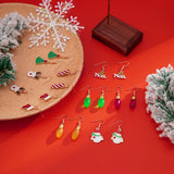SIMPLE BULB SNOWMAN CANDY HOLIDAY EARRINGS_CWAJE1478